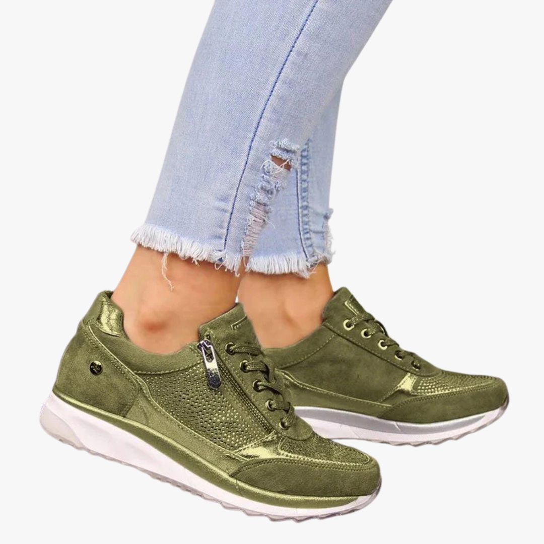 Jace & Rose | Breathable Zipper Sneakers for Women