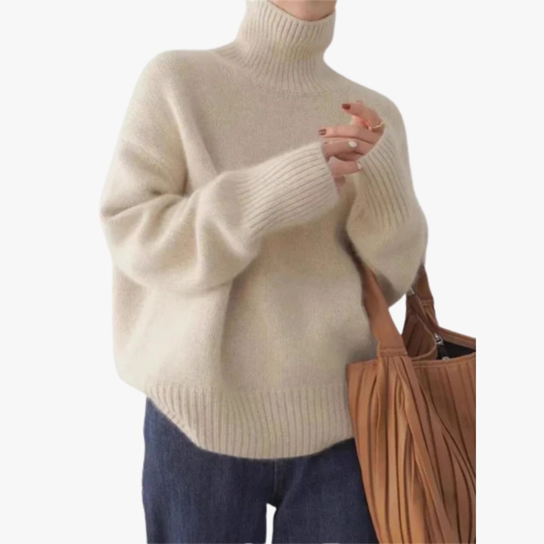 Jace & Rose Casual Soft Knitted Turtleneck Jumper for Women