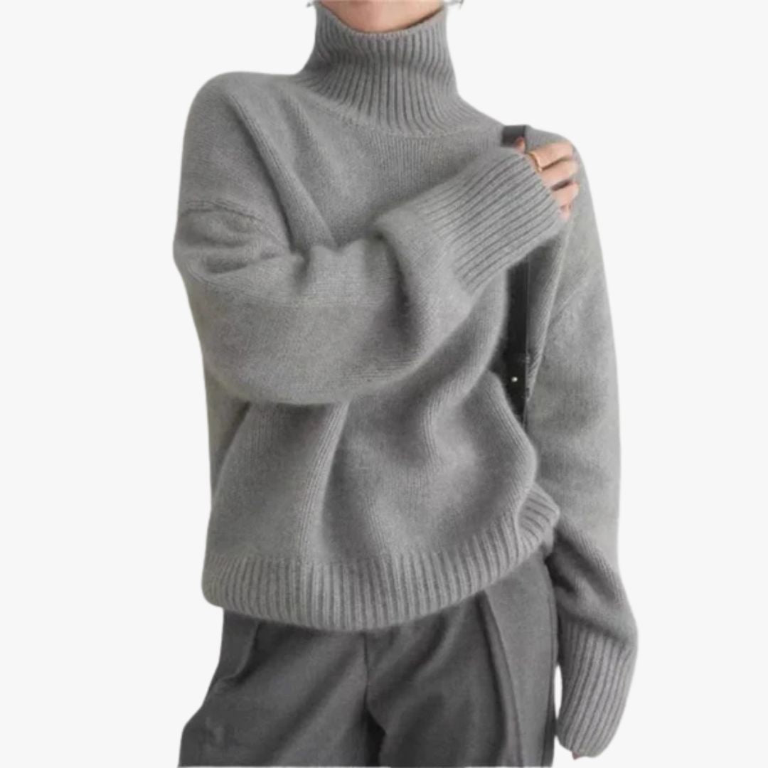 Jace & Rose Casual Soft Knitted Turtleneck Jumper for Women