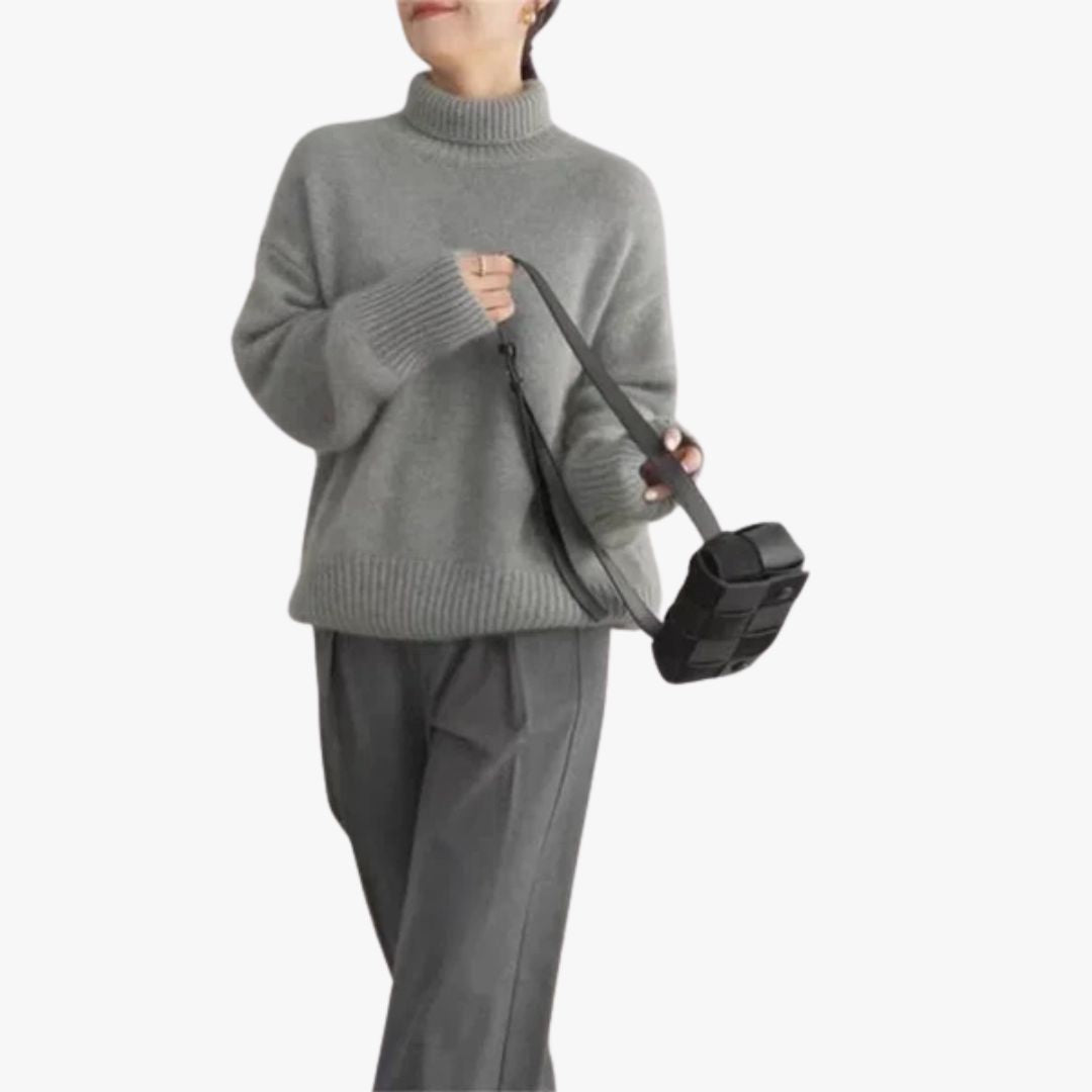 Jace & Rose Casual Soft Knitted Turtleneck Jumper for Women