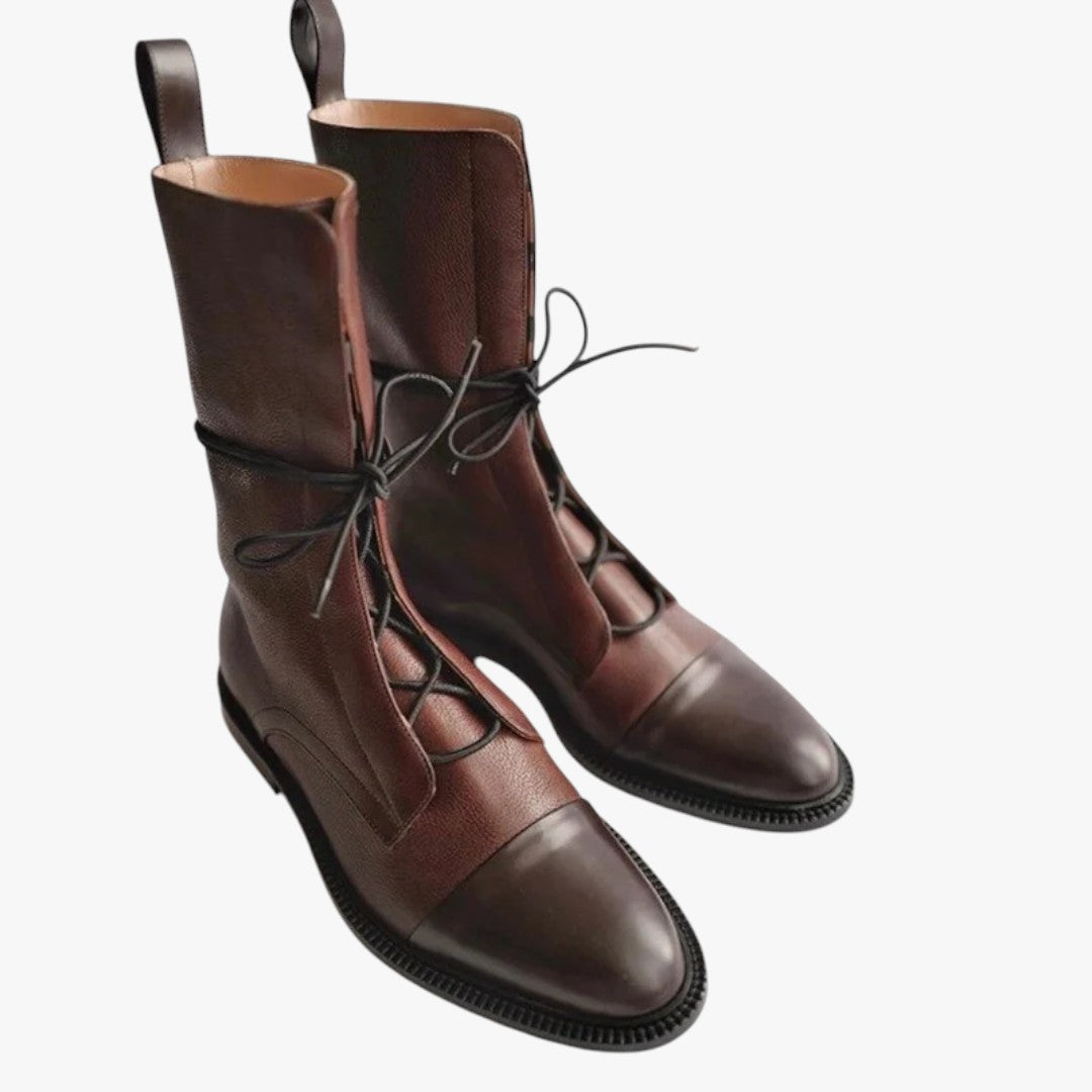 Jace & Rose Classic Stylish Smooth Leather Ankle Boots for Women