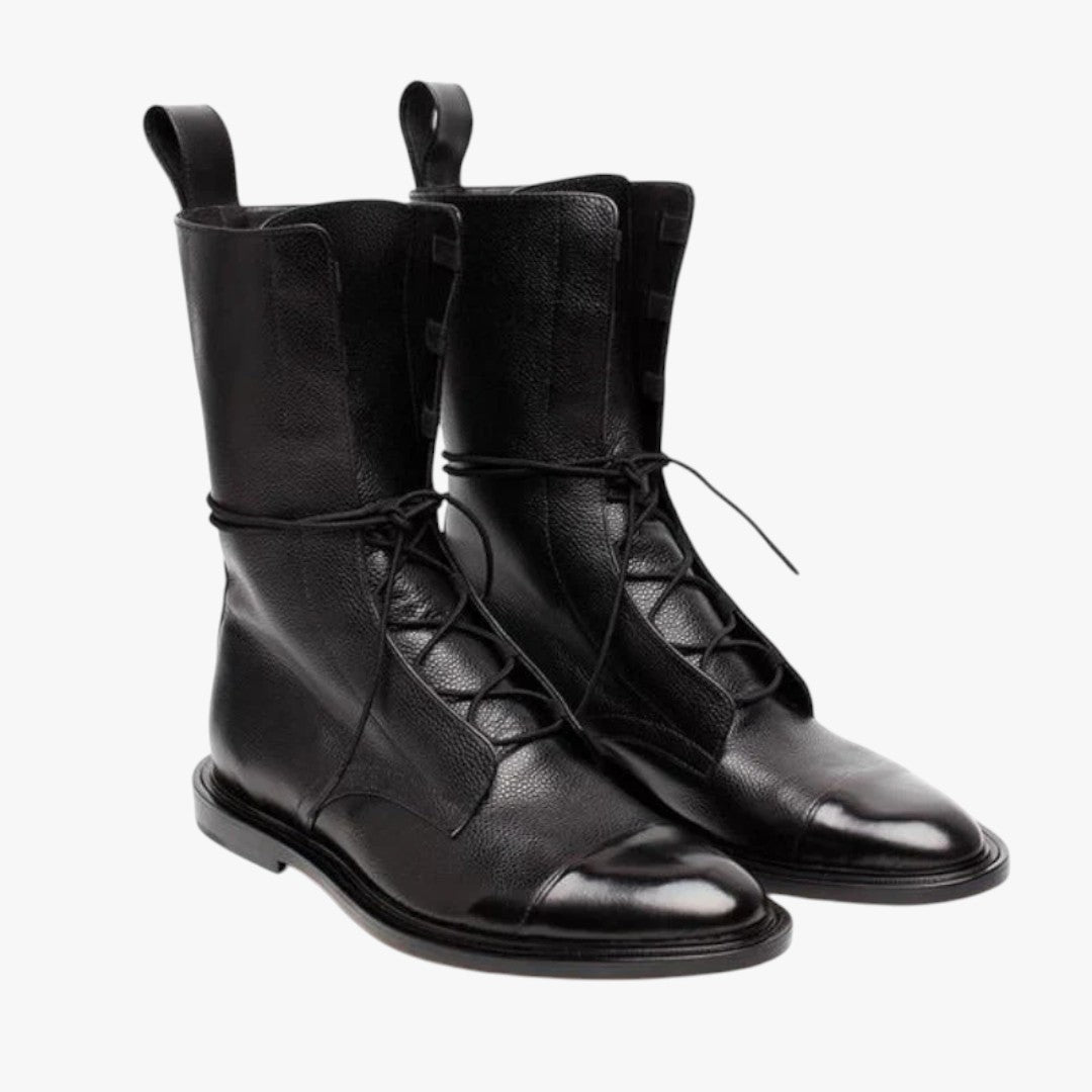 Jace & Rose Classic Stylish Smooth Leather Ankle Boots for Women