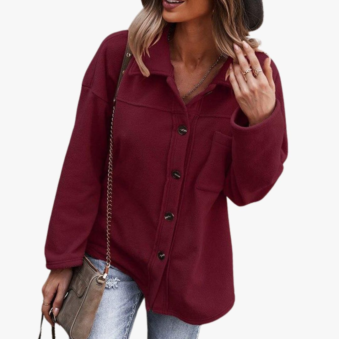 Jace & Rose Elegant Felt Fabric Coat for Women