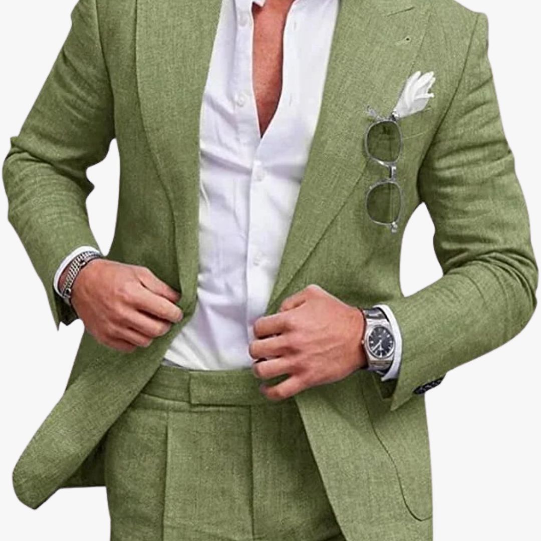 Jace & Rose Linen Suit 2-Piece Set for Men