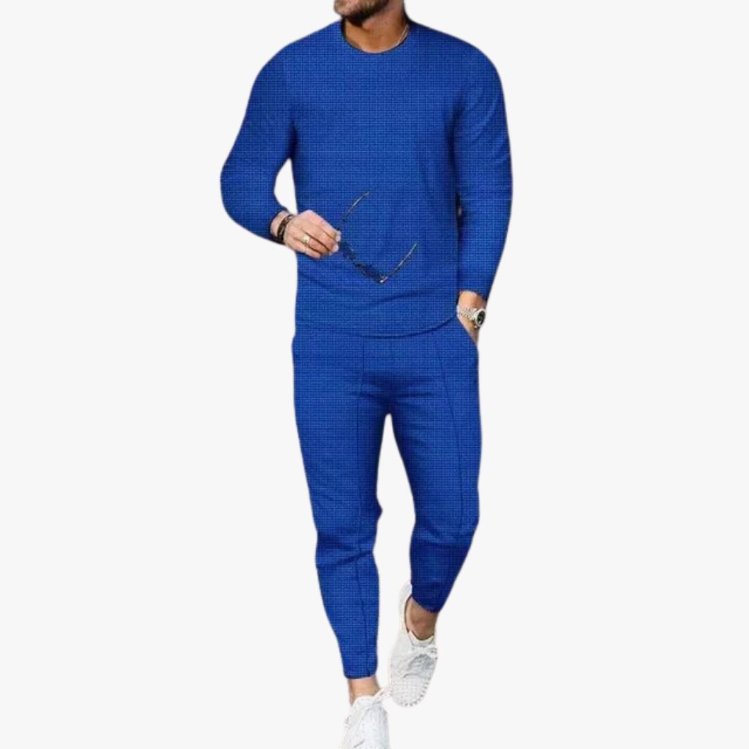 Jace & Rose Slim Fit Long Sleeve and Pants 2-Piece Set for Men