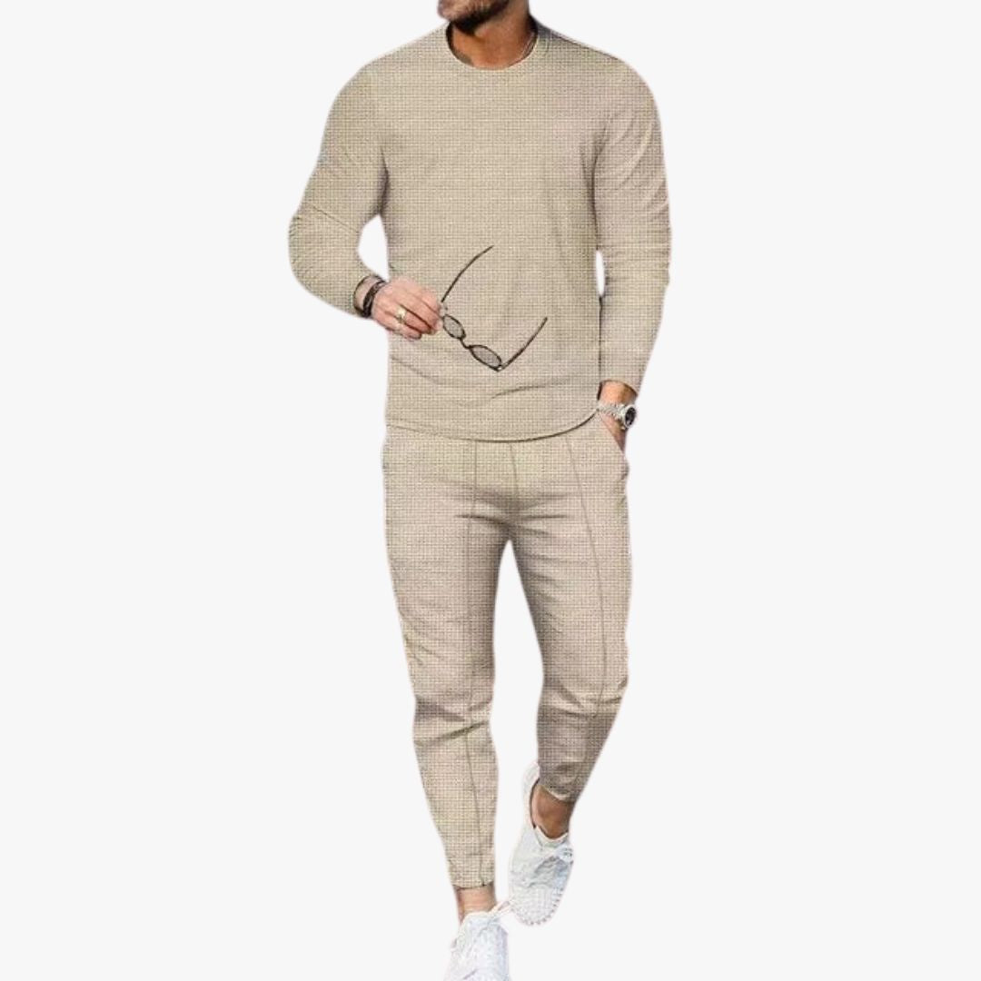 Jace & Rose Slim Fit Long Sleeve and Pants 2-Piece Set for Men