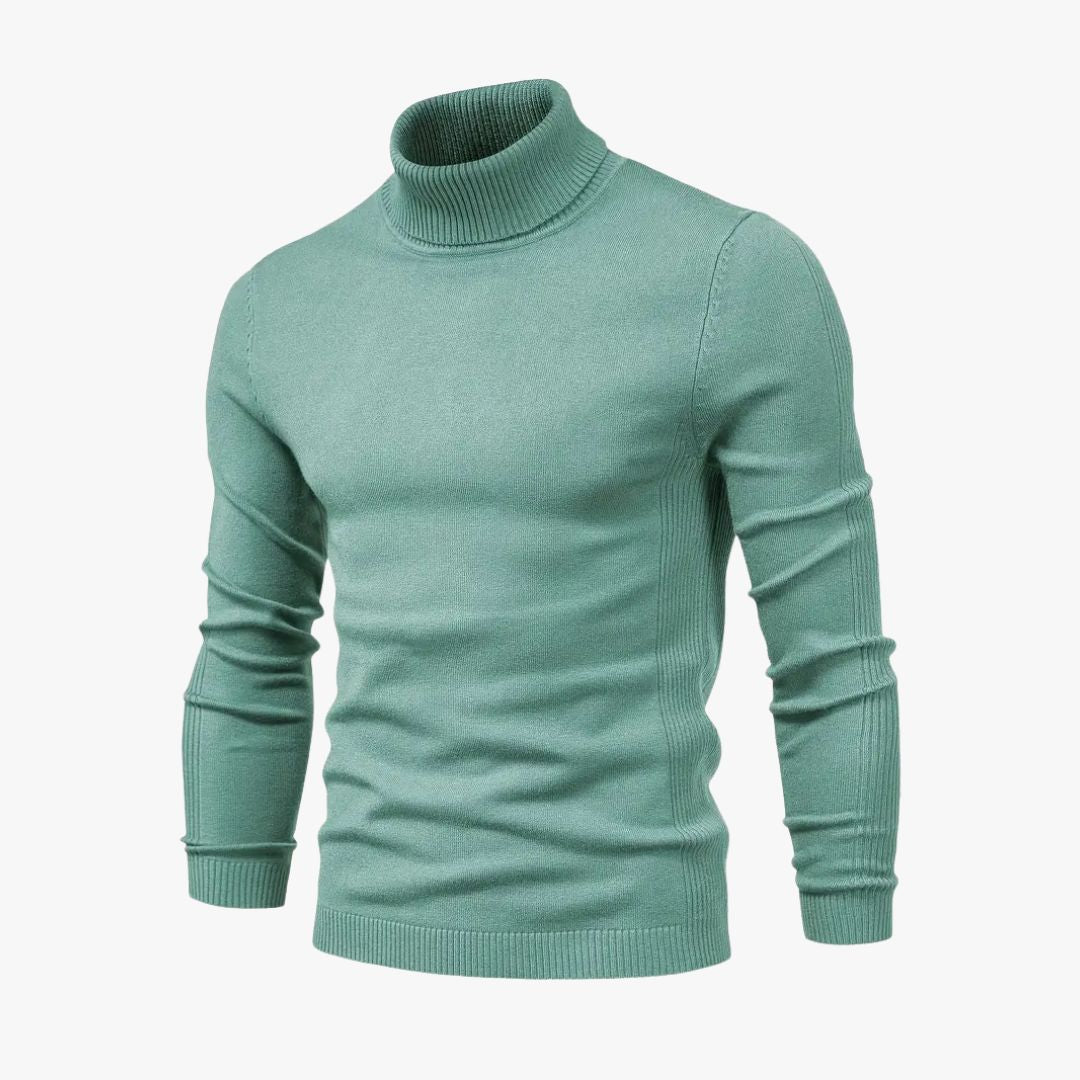 Jace & Rose Turtleneck Slim Fit Soft Knit Long Sleeve Sweater for Men