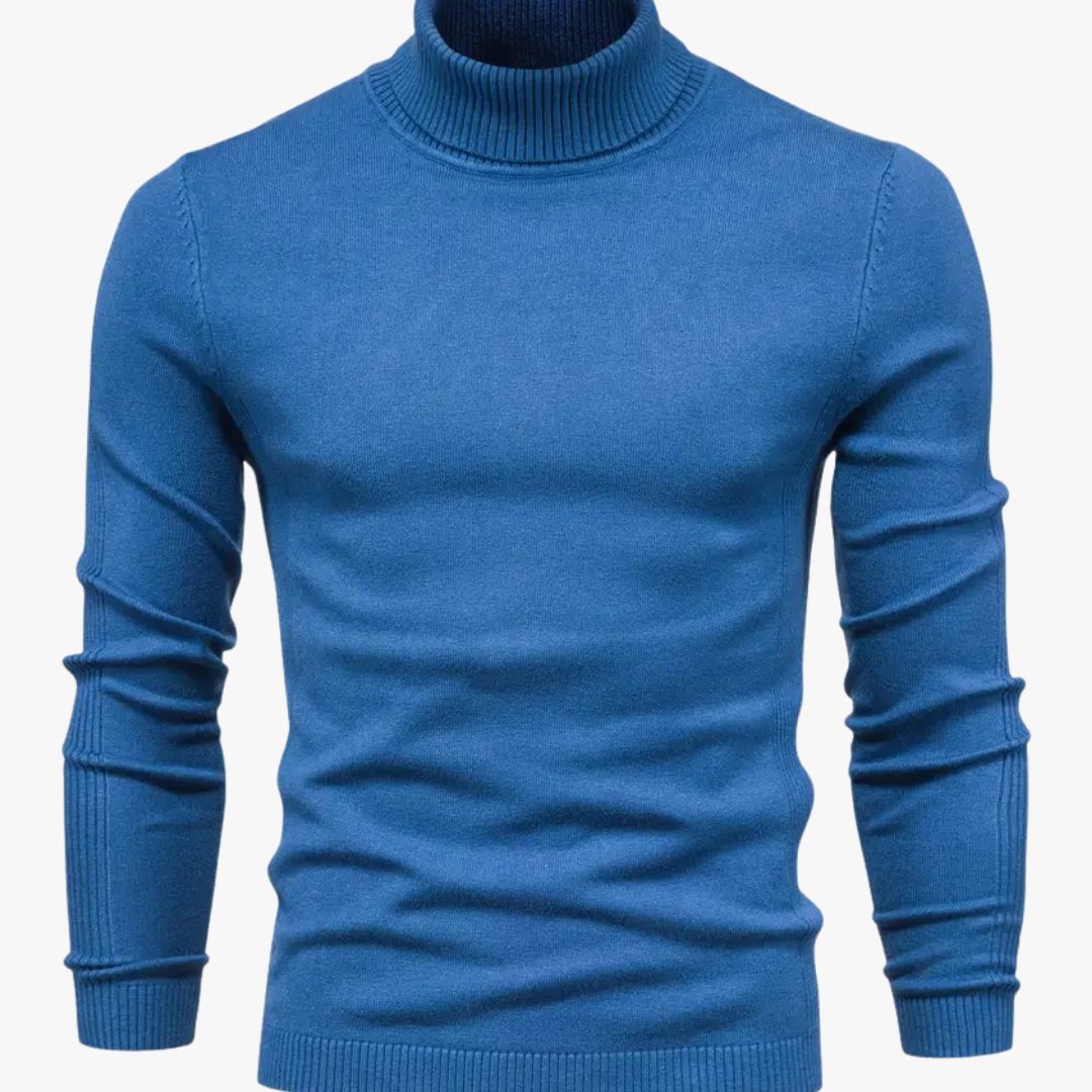Jace & Rose Turtleneck Slim Fit Soft Knit Long Sleeve Sweater for Men