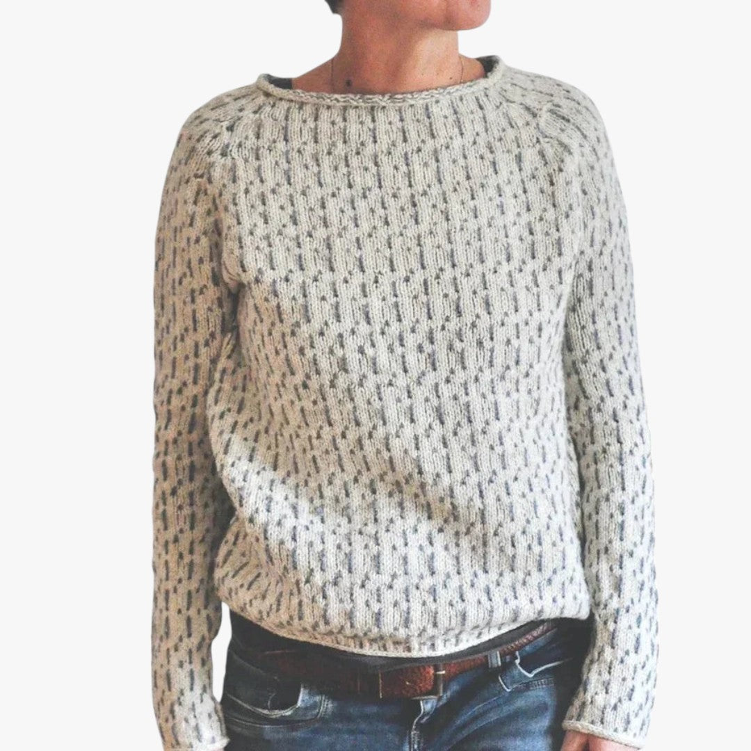Jace & Rose Casual Knitted Cotton O-neck Sweater for Women