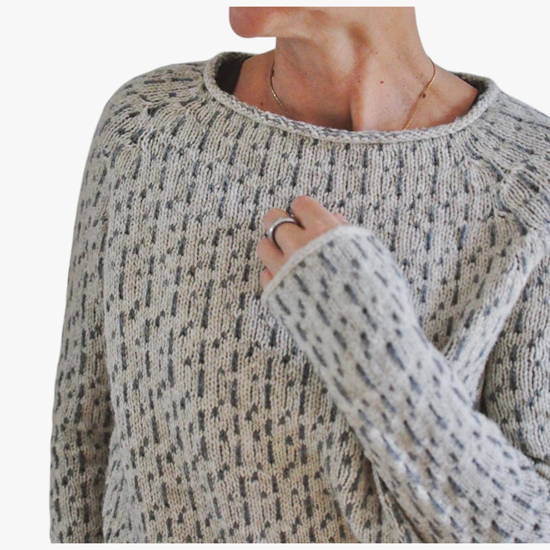 Jace & Rose Casual Knitted Cotton O-neck Sweater for Women