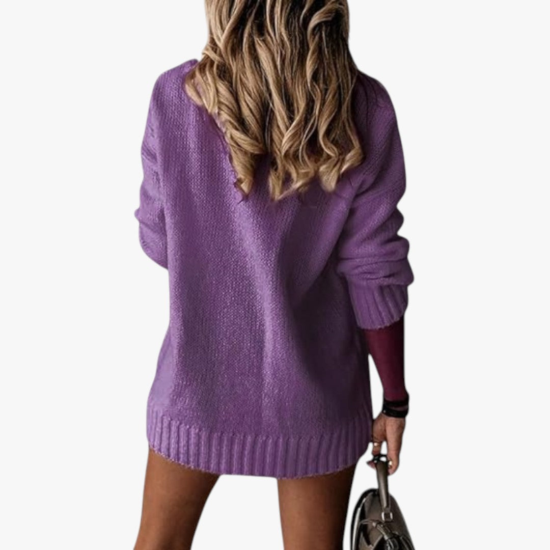 Jace & Rose Chic V-Neck Cashmere Sweater for Women