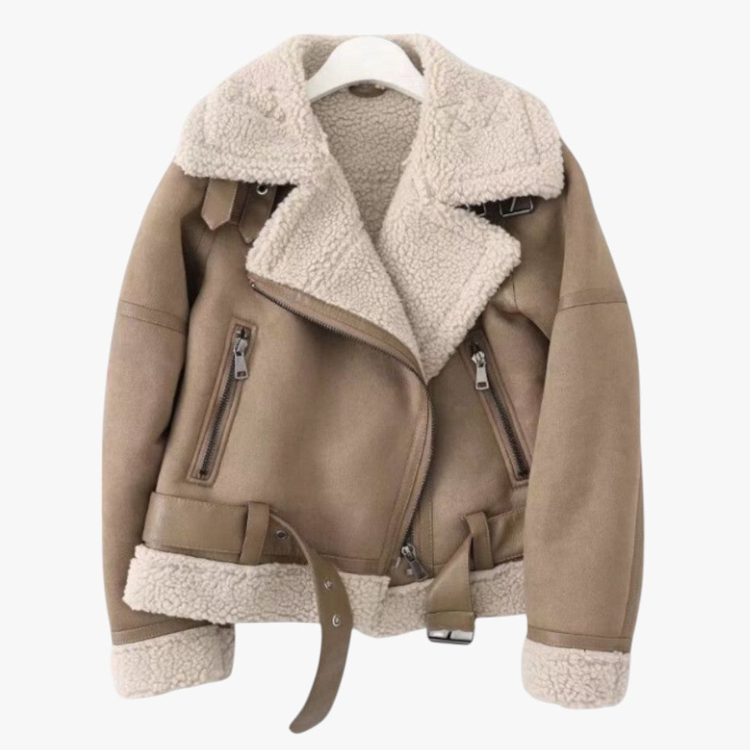 Jace & Rose Elegant Suede Warm Jacket for Women