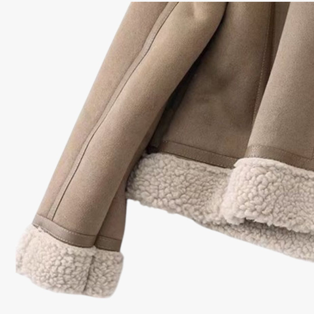 Jace & Rose Elegant Suede Warm Jacket for Women