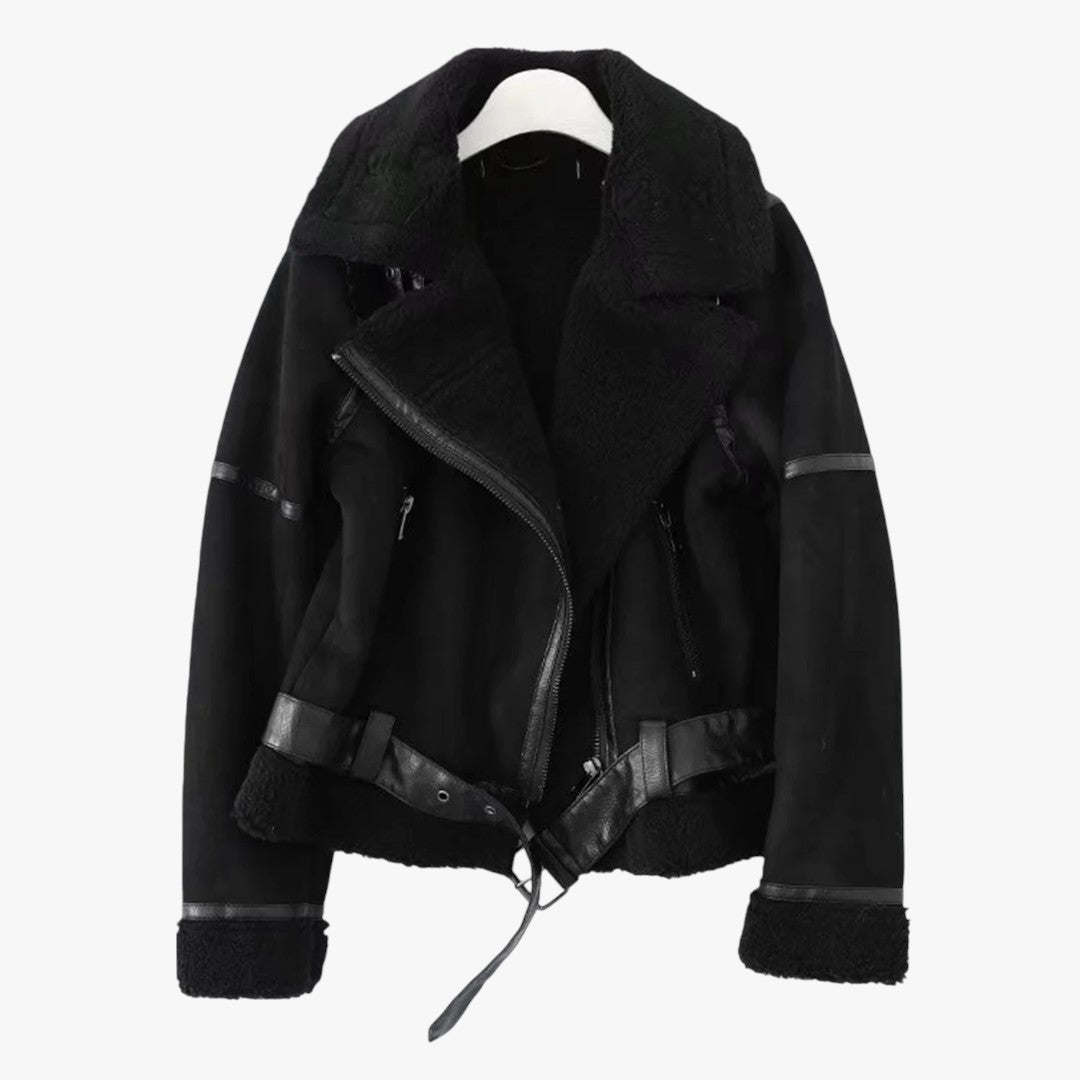 Jace & Rose Elegant Suede Warm Jacket for Women