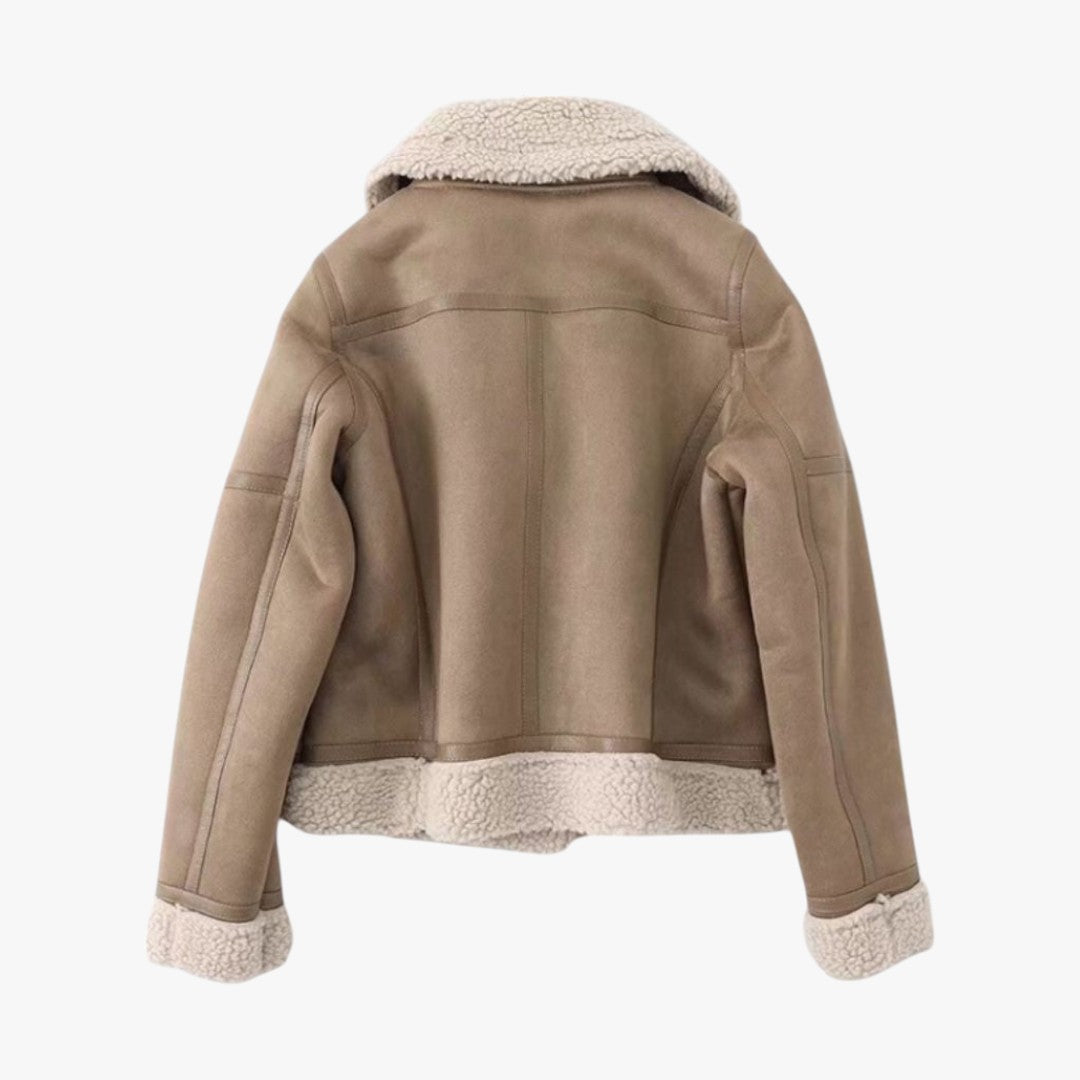 Jace & Rose Elegant Suede Warm Jacket for Women