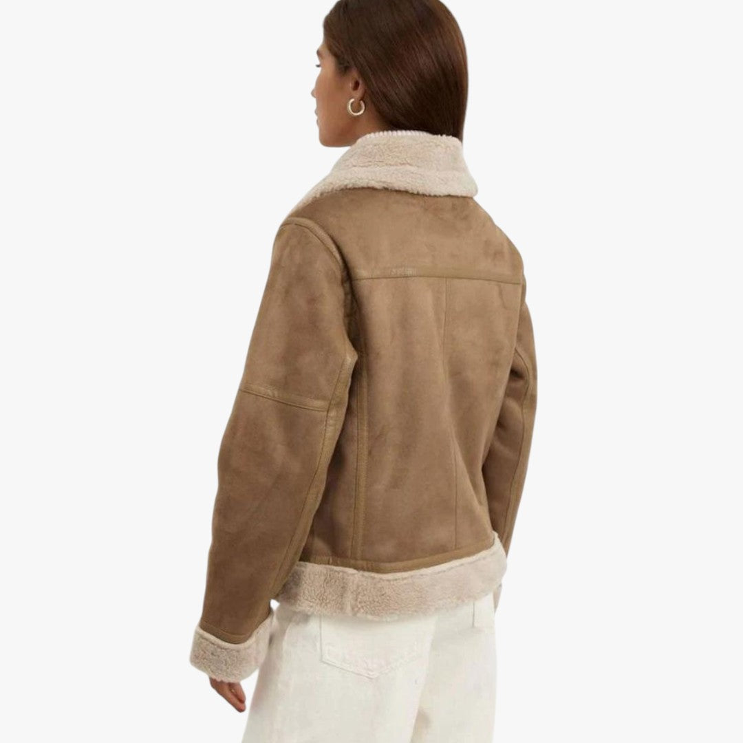 Jace & Rose Elegant Suede Warm Jacket for Women