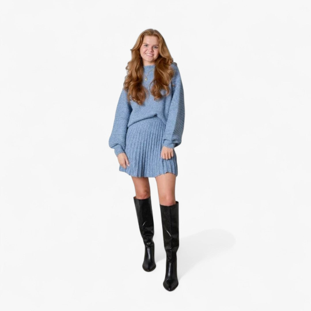 Jace & Rose Pleated 2-Piece Outfit Set Elegant Modern Style for Women