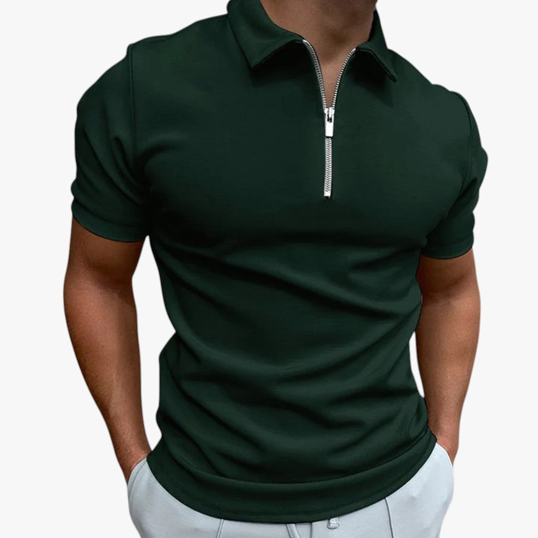 Jace & Rose Summer Zip Polo Shirt for Men