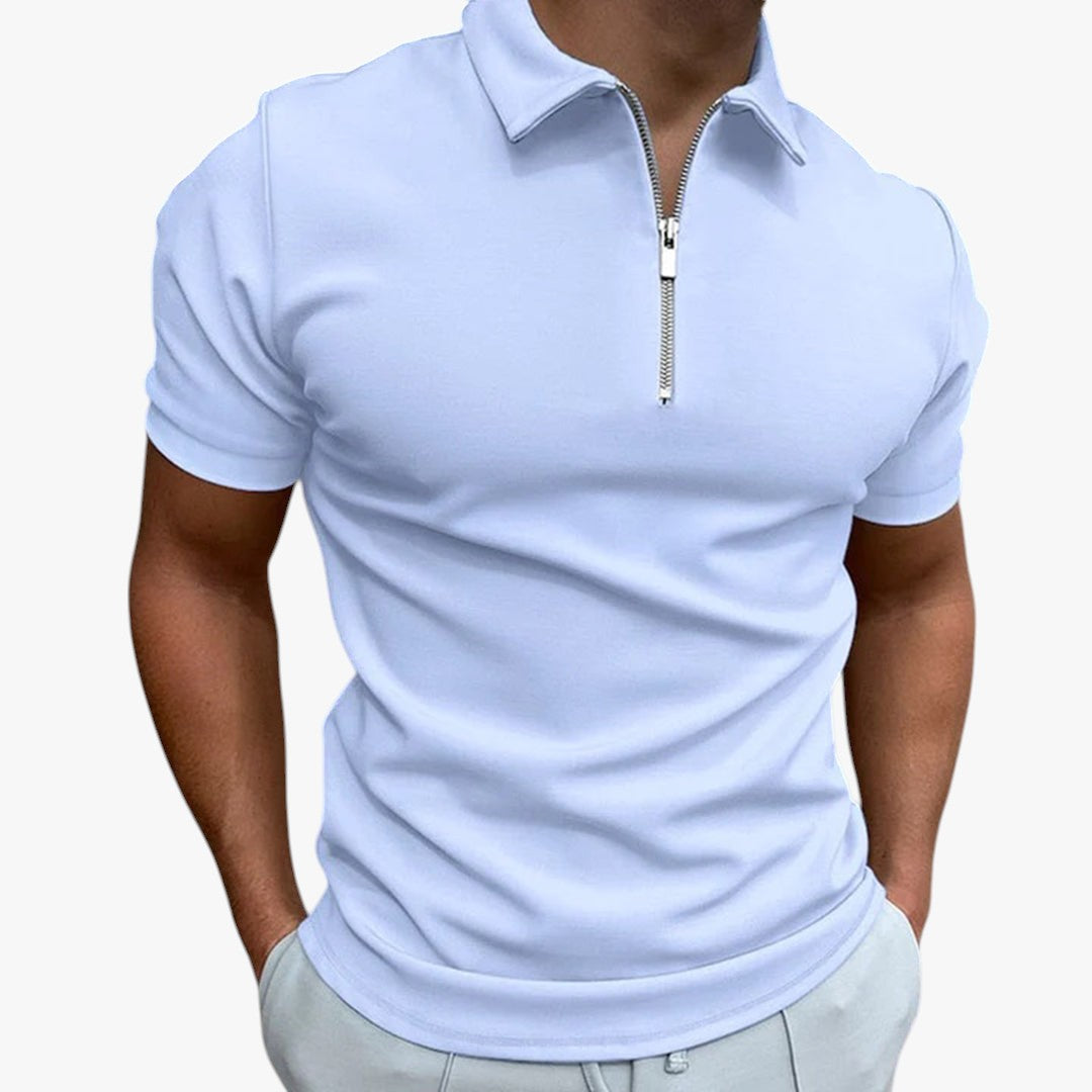 Jace & Rose Summer Zip Polo Shirt for Men