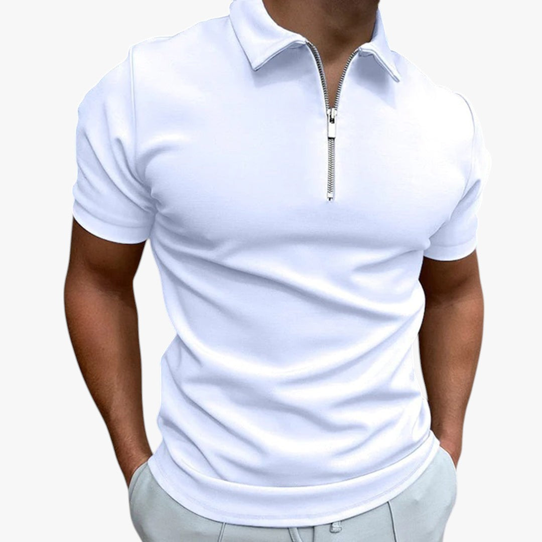 Jace & Rose Summer Zip Polo Shirt for Men