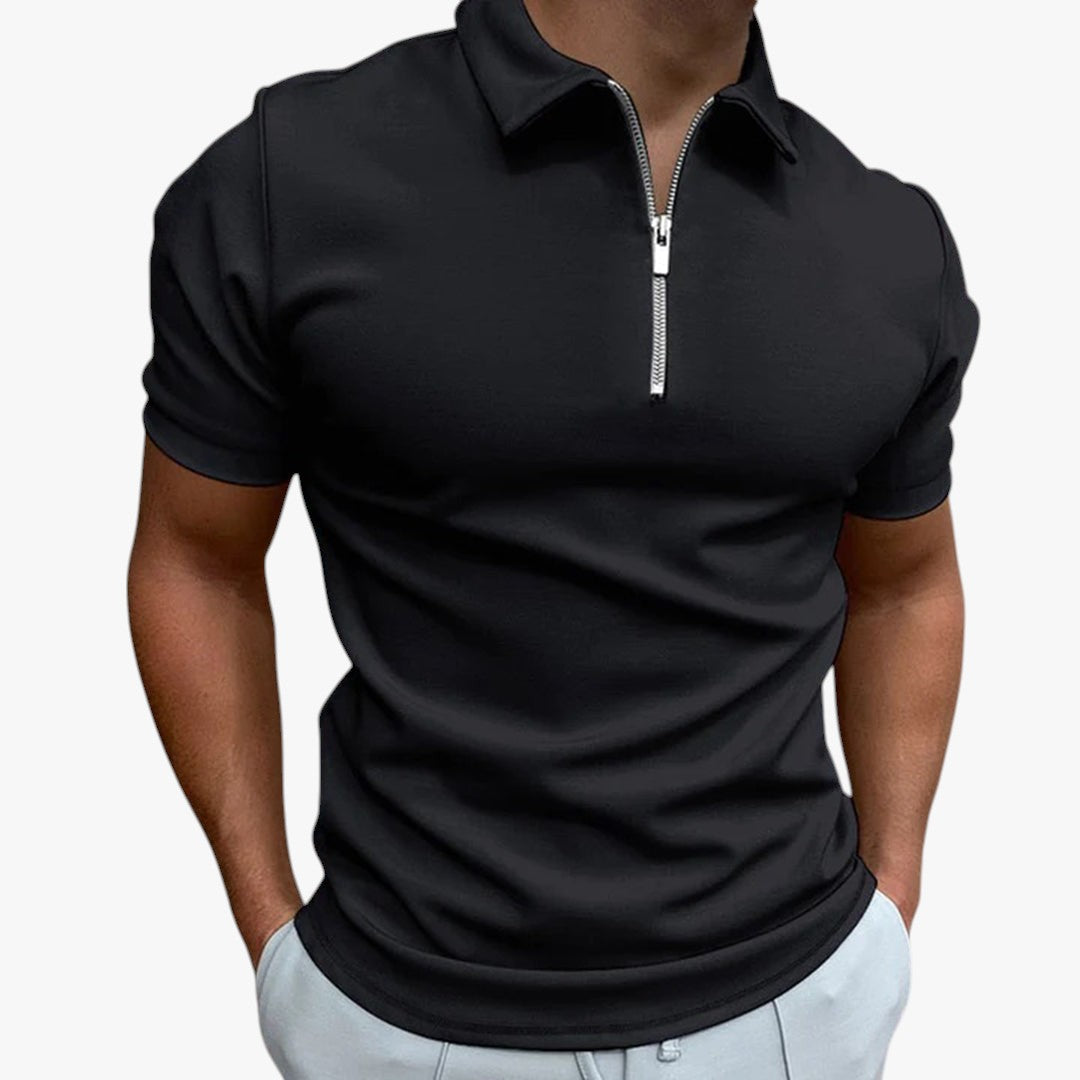 Jace & Rose Summer Zip Polo Shirt for Men