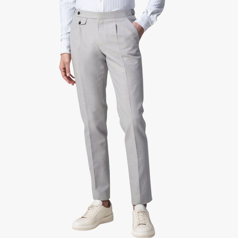 Jace & Rose 2-Piece Linen Blend Suit Set Smart Tailored Casual Business Look for Men