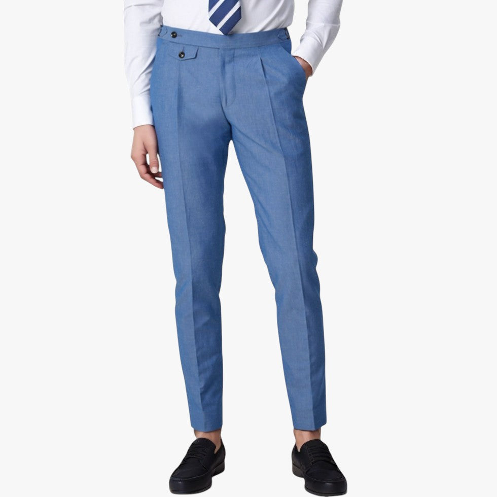 Jace & Rose 2-Piece Linen Blend Suit Set Smart Tailored Casual Business Look for Men