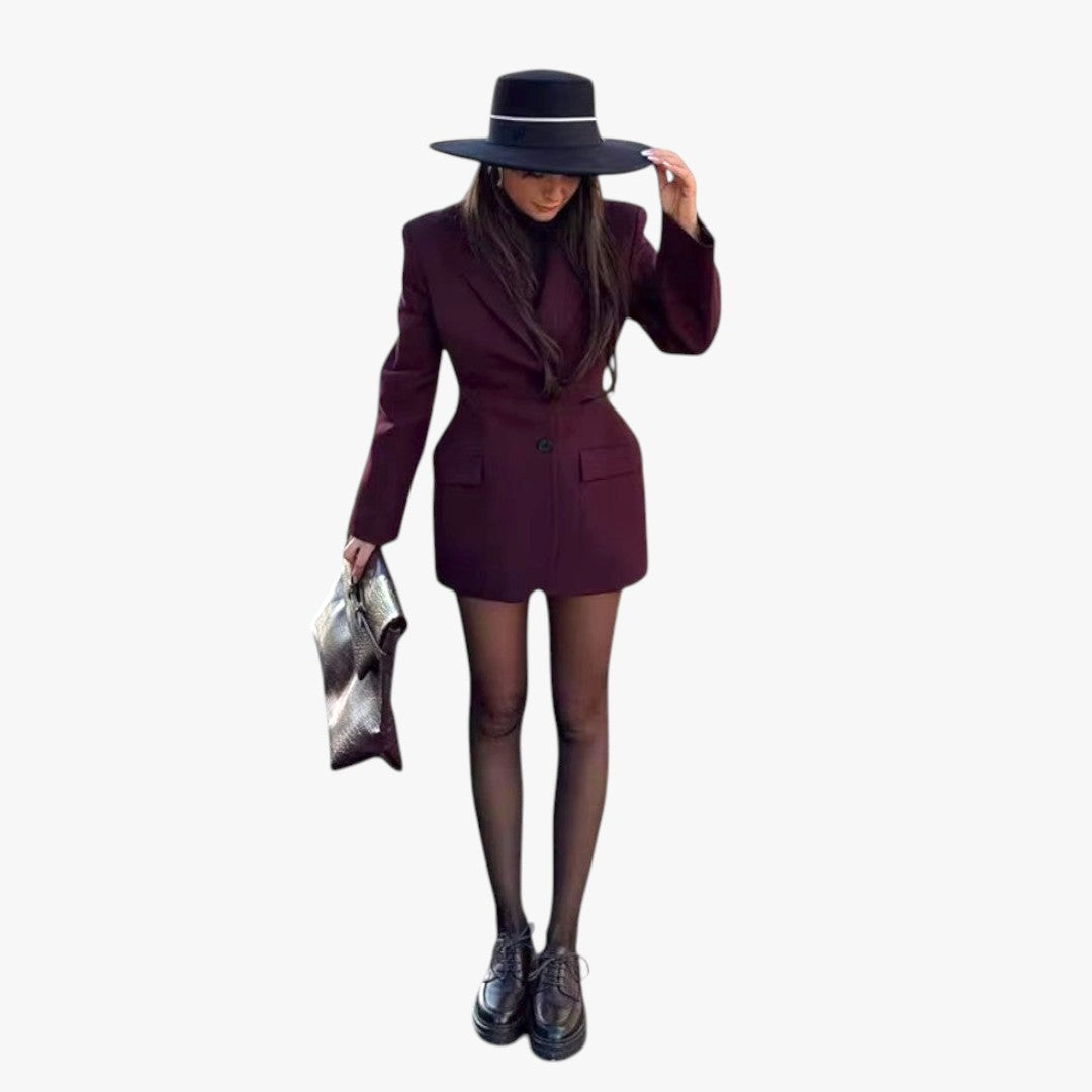 Jace & Rose Blazer Dress Long Sleeve Tailored Jacket for Women