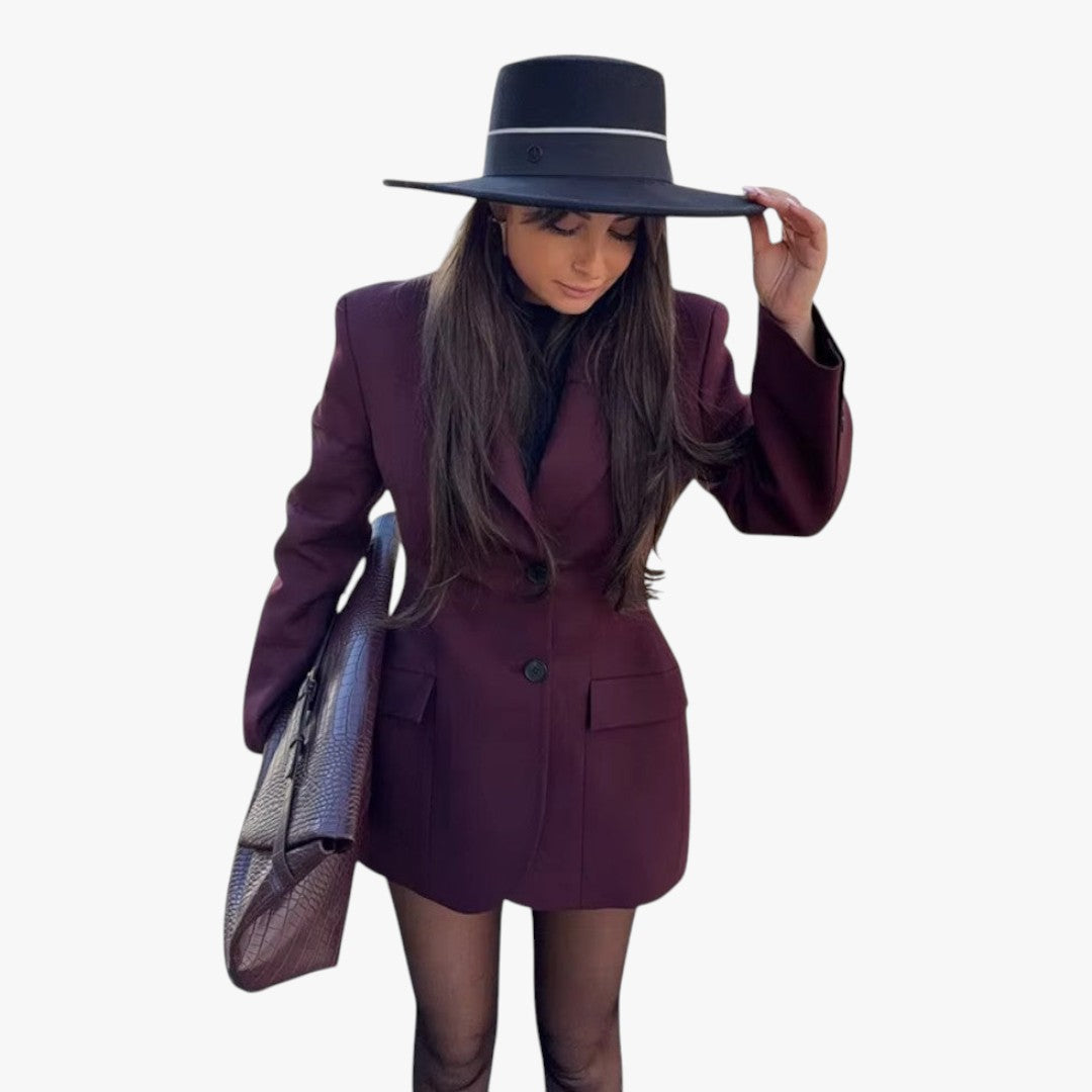 Jace & Rose Blazer Dress Long Sleeve Tailored Jacket for Women