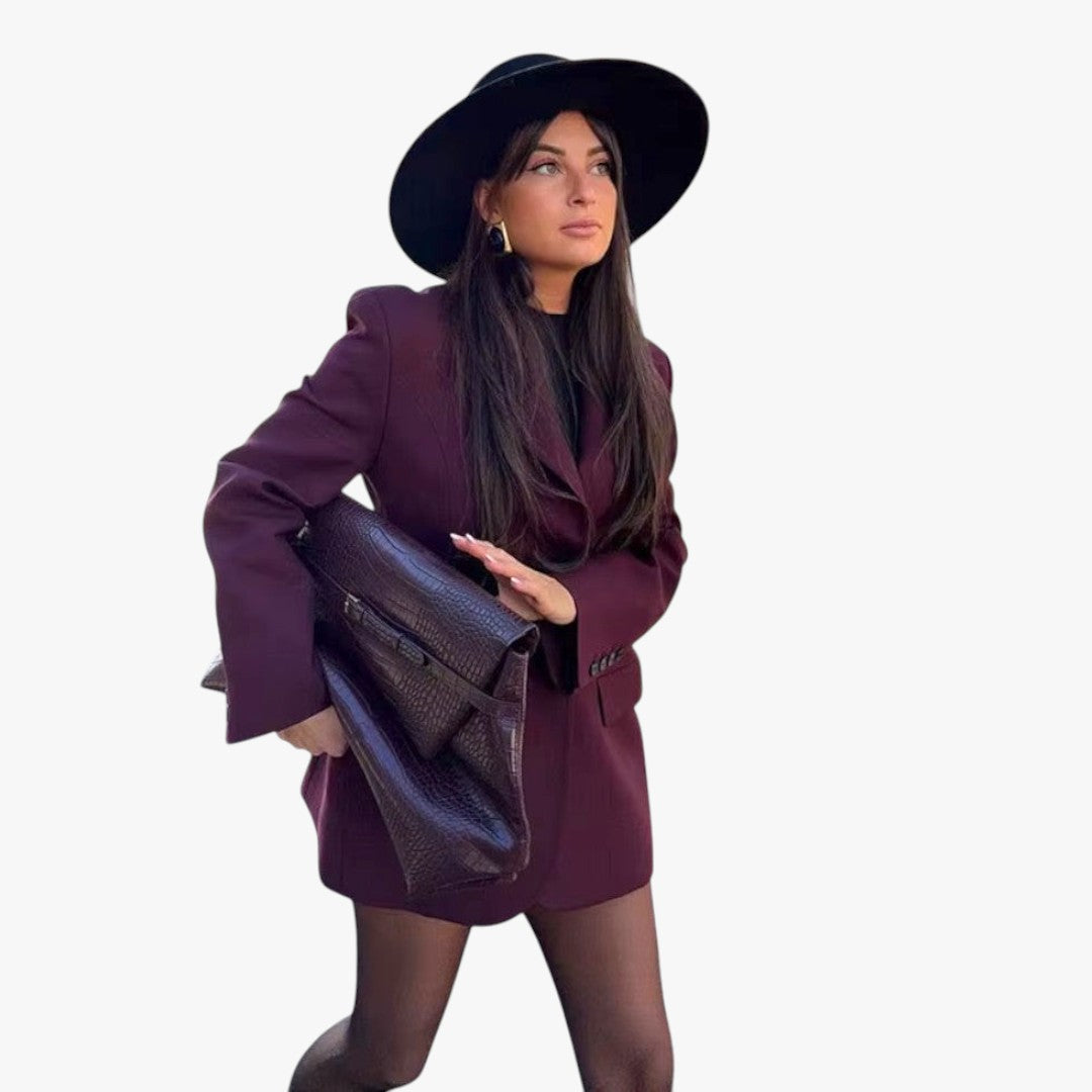 Jace & Rose Blazer Dress Long Sleeve Tailored Jacket for Women