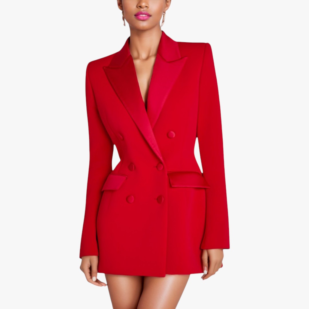 Jace & Rose Blazer Dress with Double Breasted Design and Pocket Details for Women