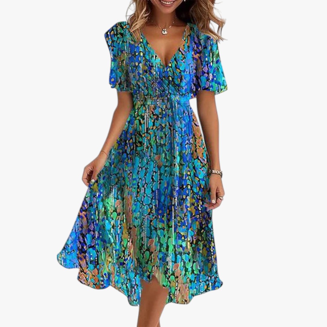 Jace & Rose Blue Midi Dress for Women