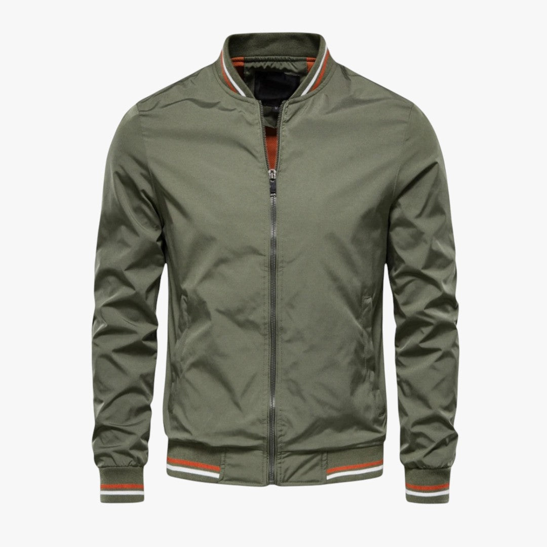 Jace & Rose Bomber Jacket Lightweight Polyester Zip-Up Coat for Men