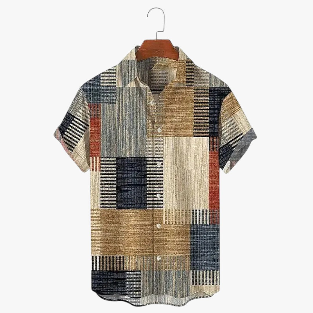 Jace & Rose Button-Up Blouse Shirt for Men