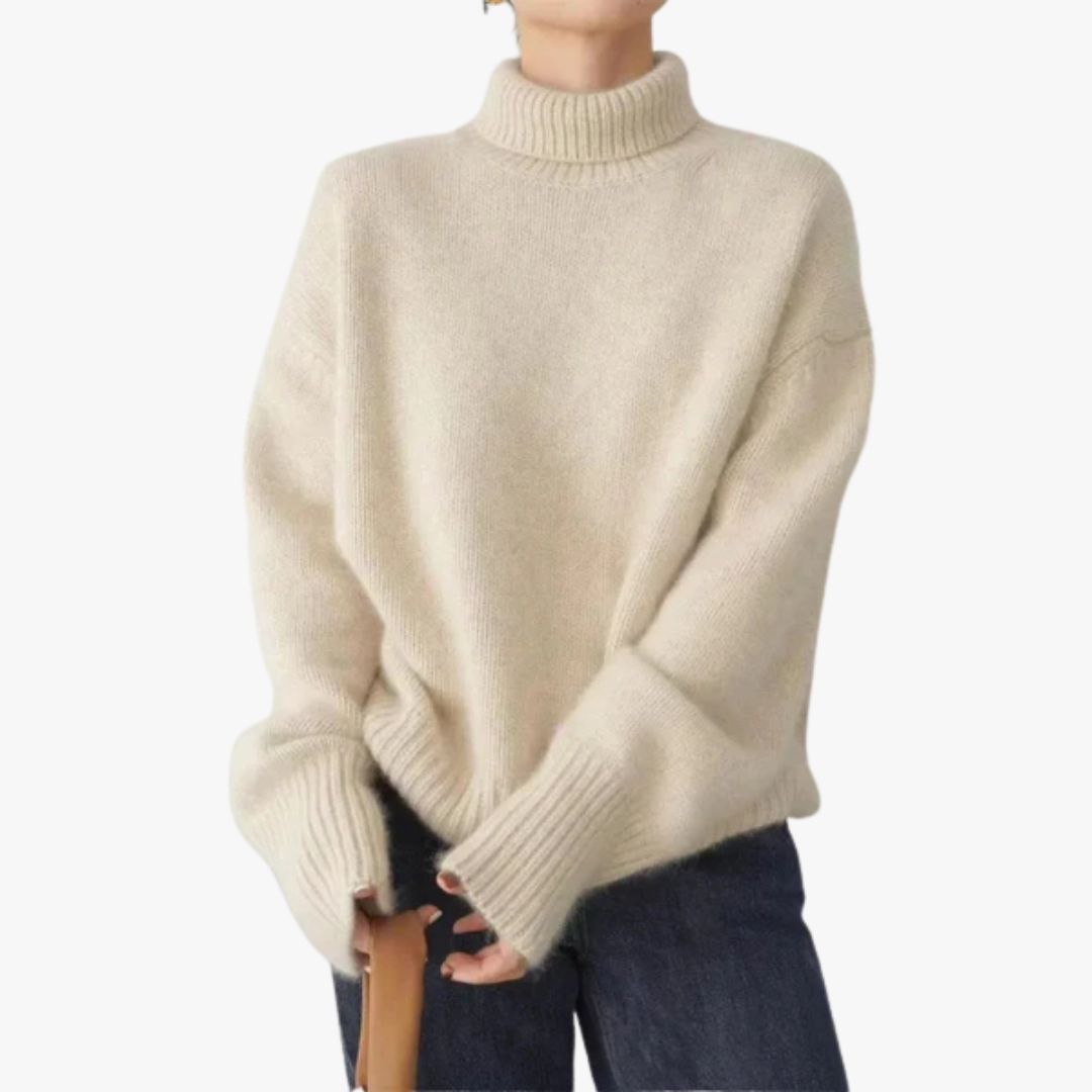 Jace & Rose Casual Soft Knitted Turtleneck Jumper for Women