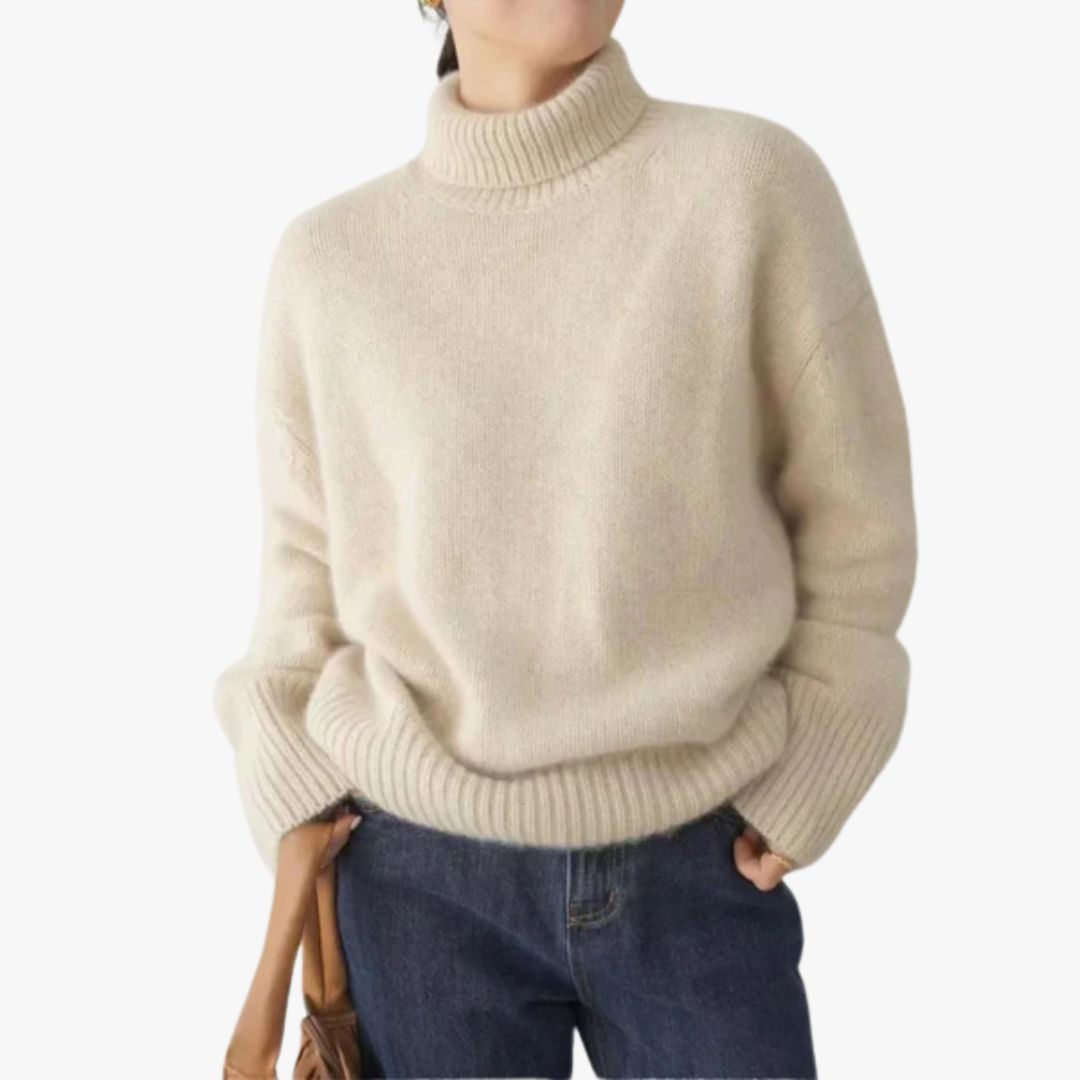 Jace & Rose Casual Soft Knitted Turtleneck Jumper for Women