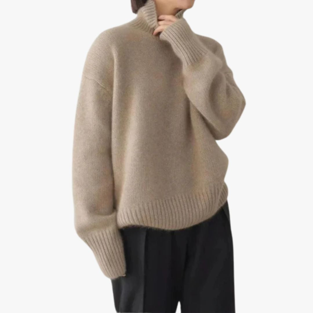 Jace & Rose Casual Soft Knitted Turtleneck Jumper for Women
