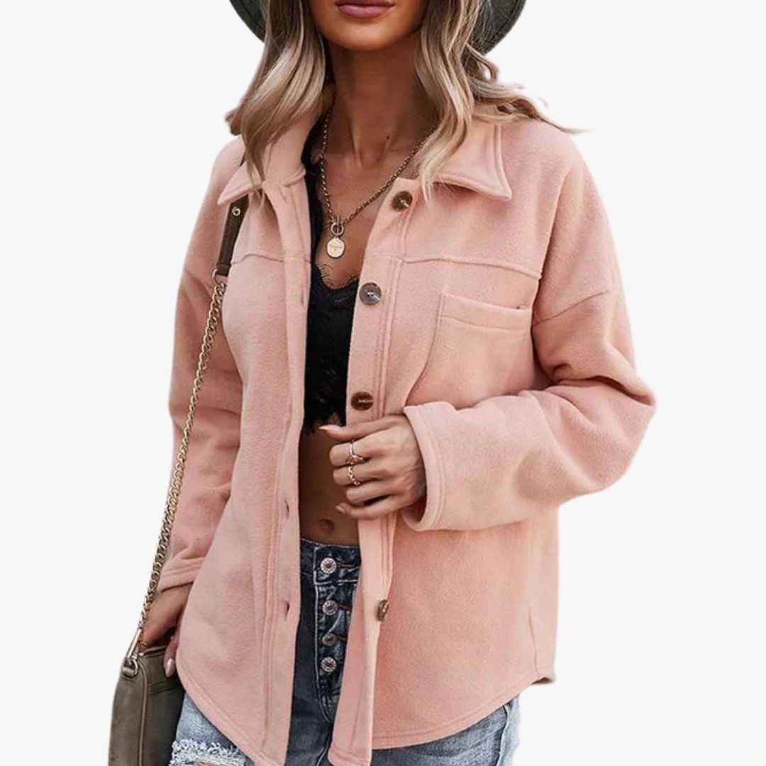 Jace & Rose Elegant Felt Fabric Coat for Women