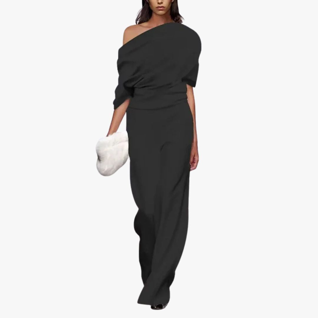 Jace & Rose Elegant Spring Jumpsuit with Single-Breasted Neckline for Women
