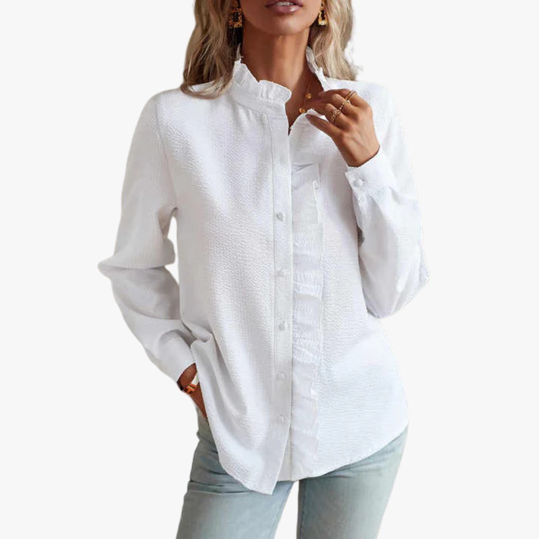Jace & Rose Elegant Striped Blouse with Long Sleeves for Women