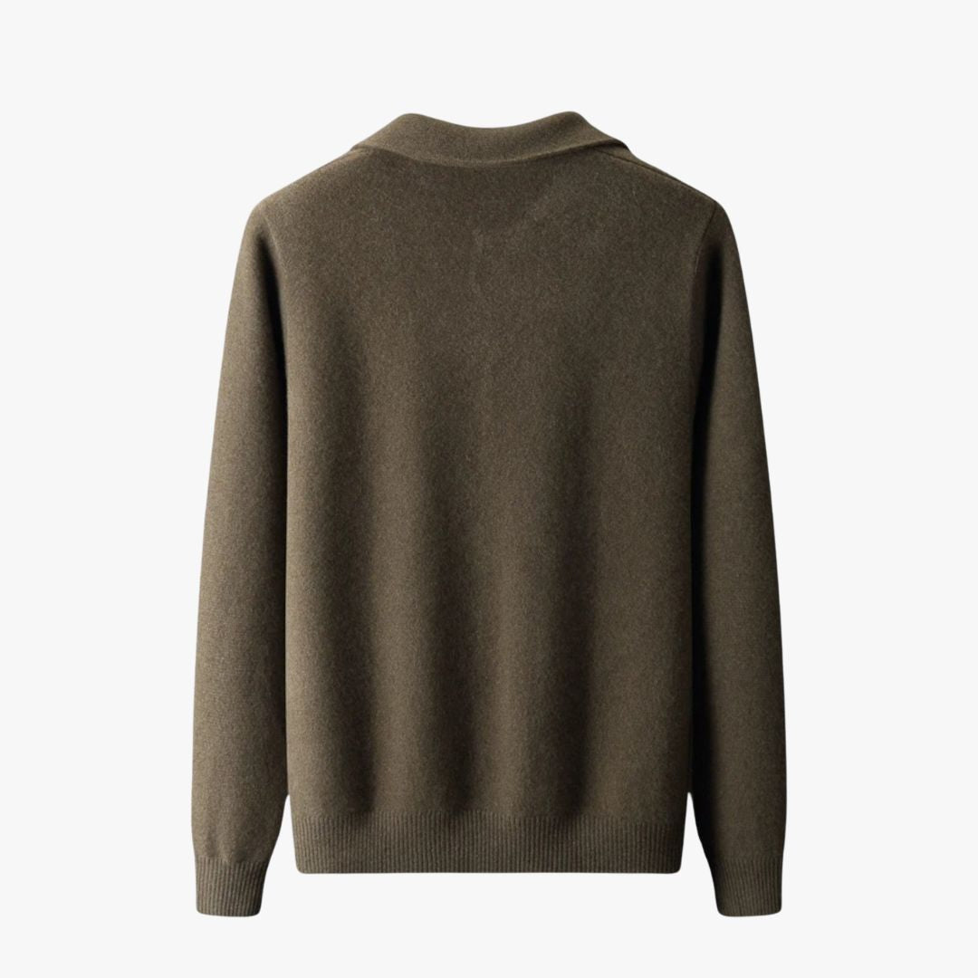 Jace & Rose | Fine Cashmere Cardigan Premium Polo Jacket