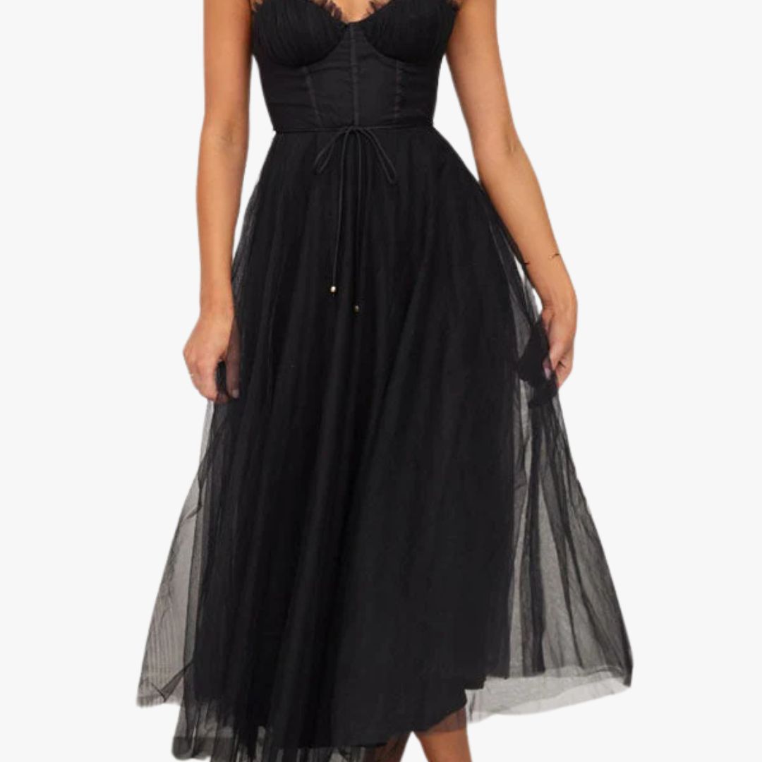 Jace & Rose Flowy Design V-Neck Sleeveless Lightweight Fabric Dress for Women