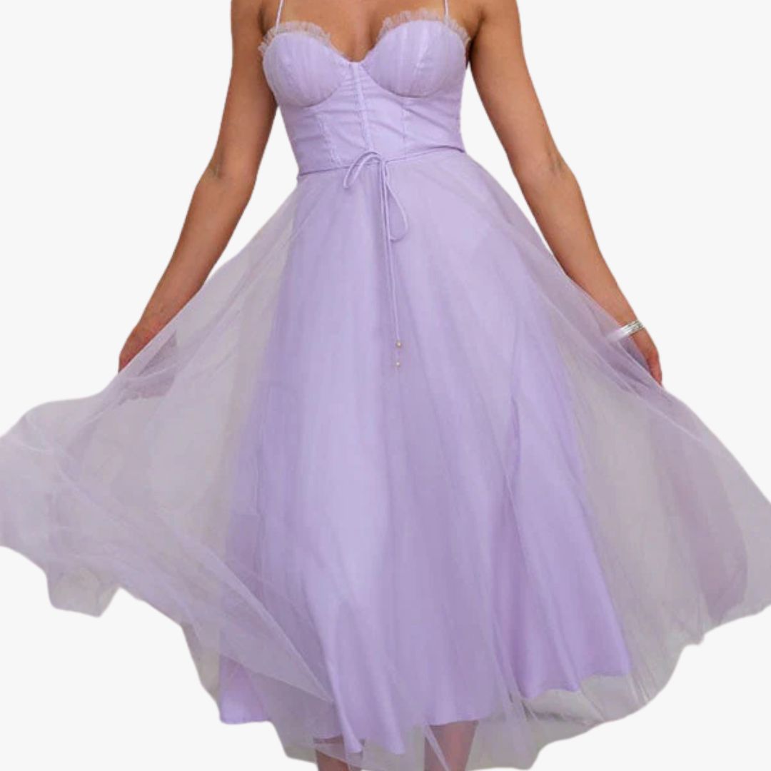 Jace & Rose Flowy Design V-Neck Sleeveless Lightweight Fabric Dress for Women