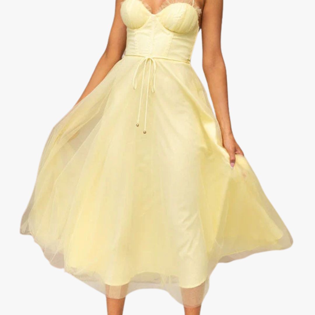Jace & Rose Flowy Design V-Neck Sleeveless Lightweight Fabric Dress for Women