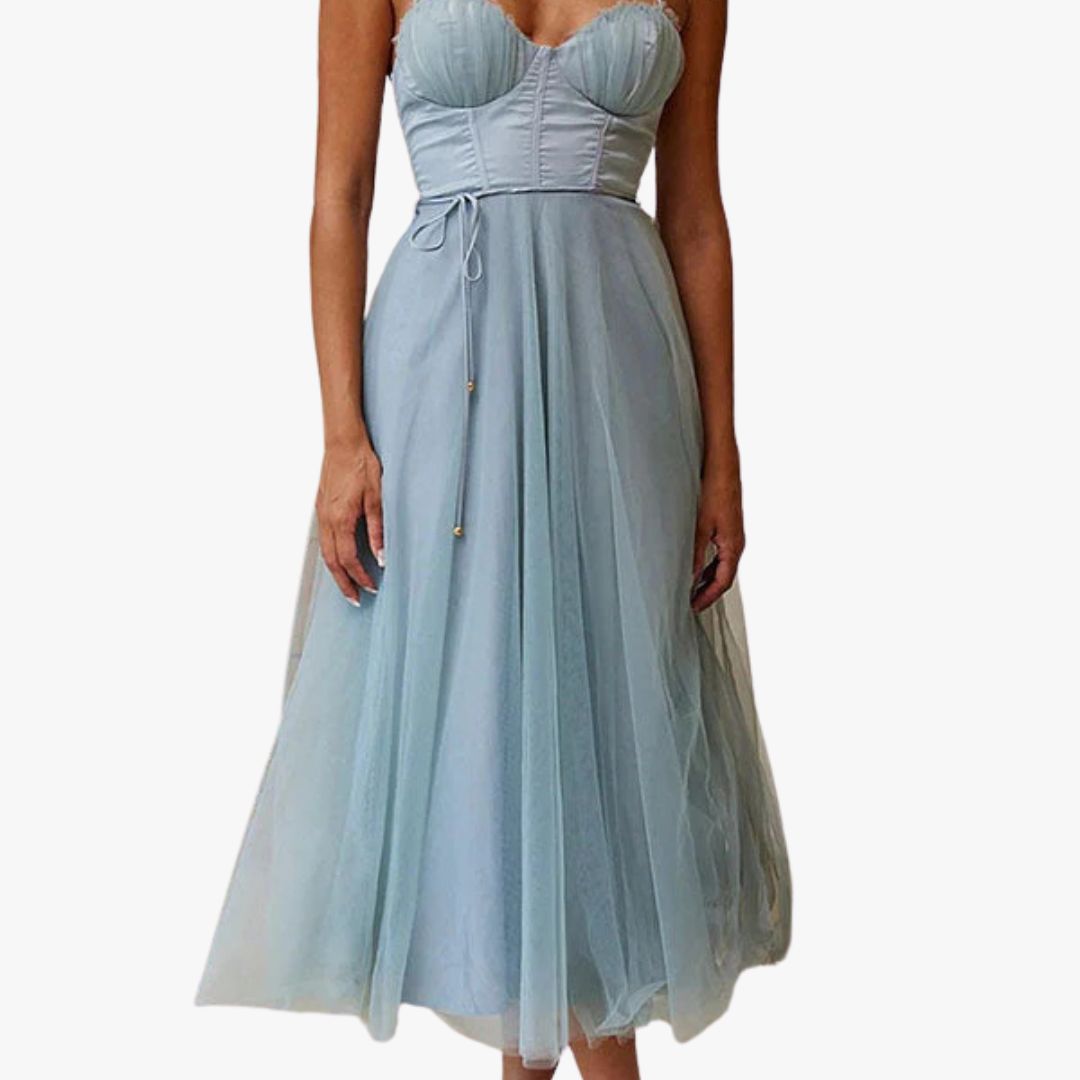Jace & Rose Flowy Design V-Neck Sleeveless Lightweight Fabric Dress for Women