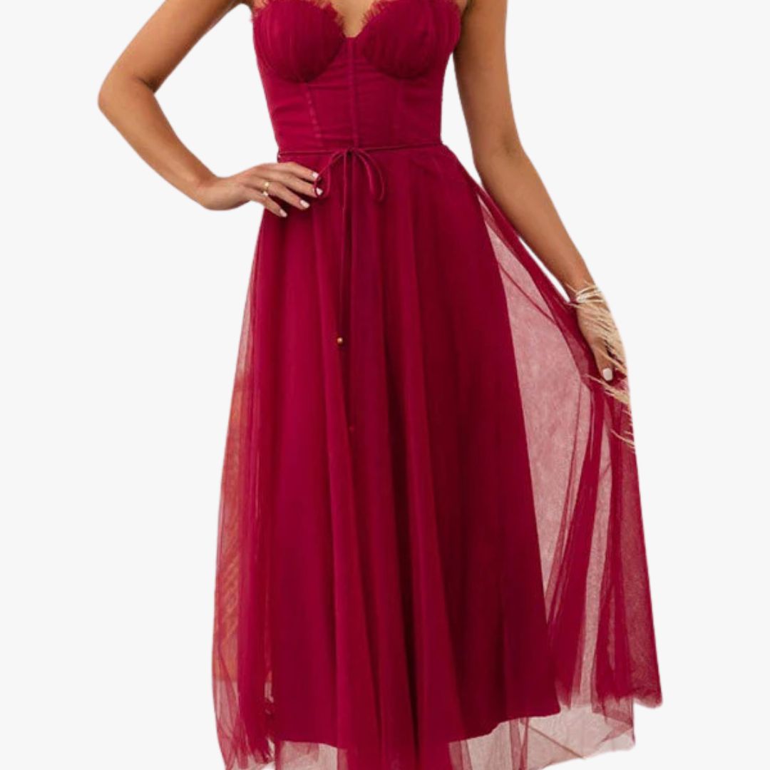 Jace & Rose Flowy Design V-Neck Sleeveless Lightweight Fabric Dress for Women