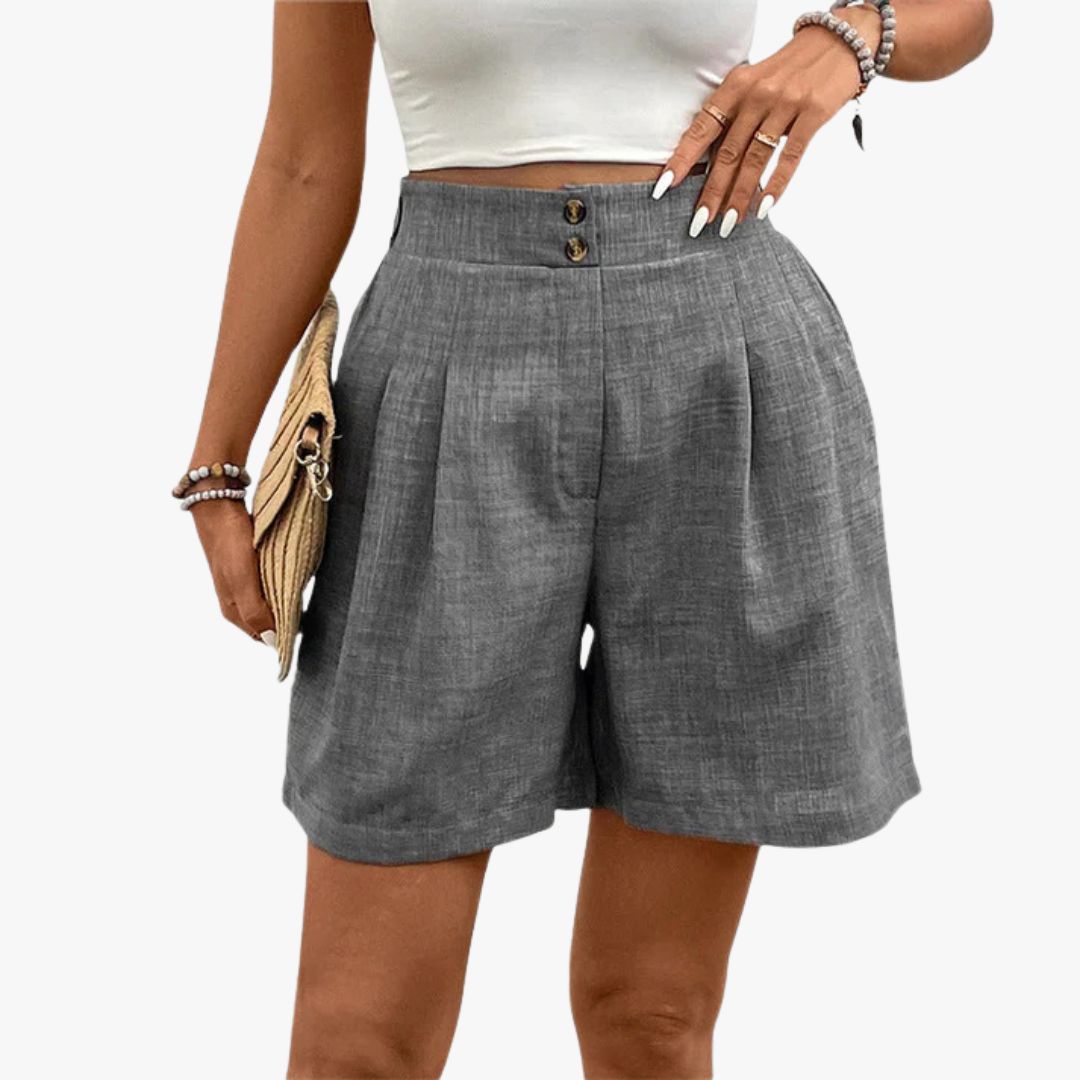 Jace & Rose High-Waisted Shorts Wide Leg Pleated Front Lightweight Woven Fabric for Women