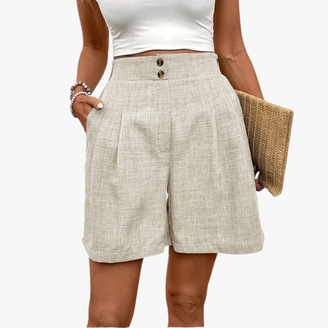 Jace & Rose High-Waisted Shorts Wide Leg Pleated Front Lightweight Woven Fabric for Women