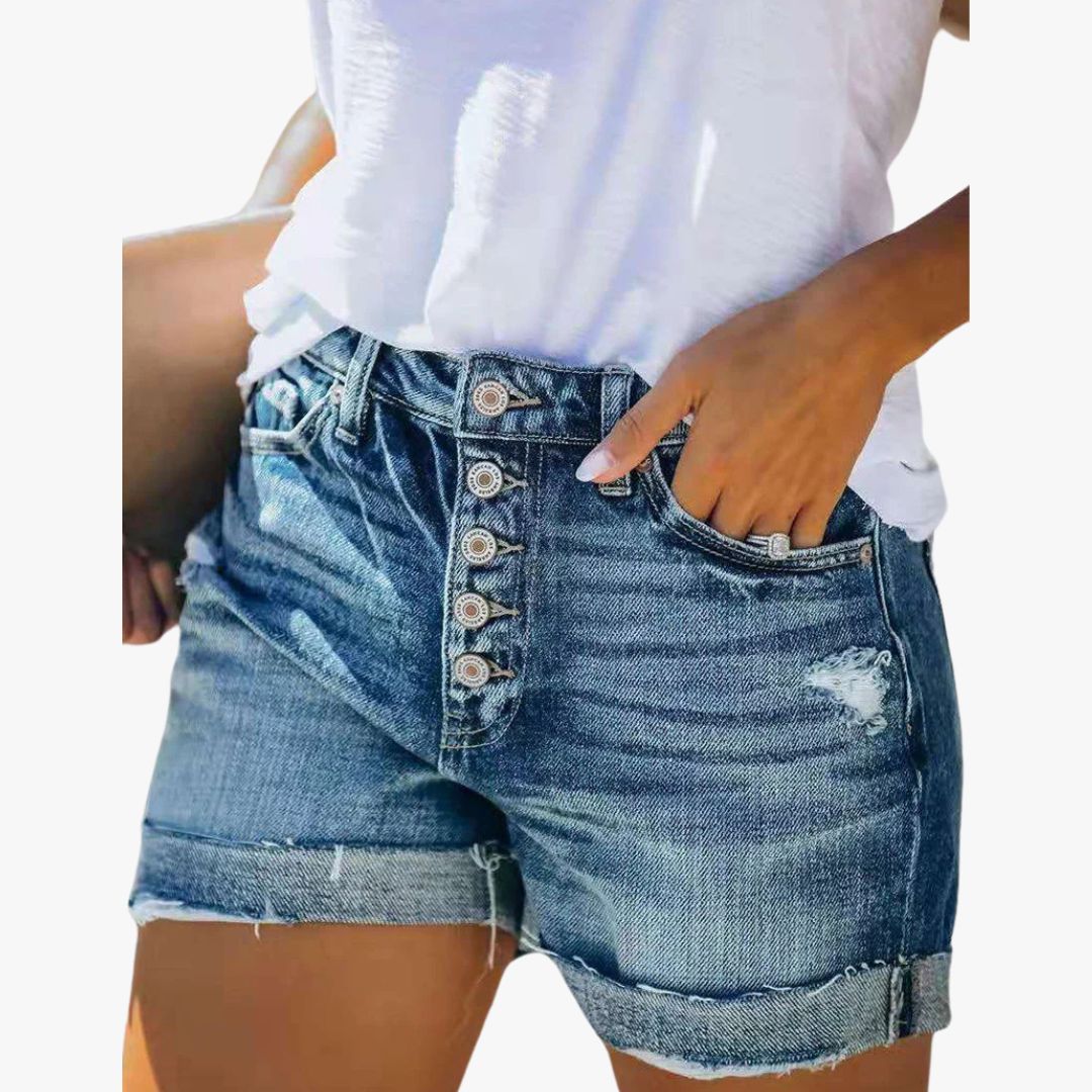 Jace & Rose Mid-rise Denim Shorts for Women