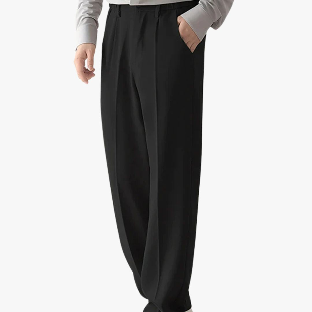Jace & Rose | Relaxed Fit Draped Formal Pants for Men